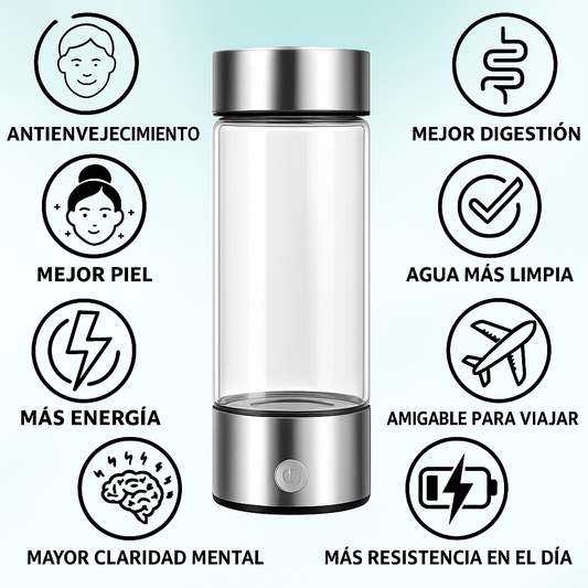 La botella de agua de hidrógeno para una mejor salud y más energía ''HydroAqua'' - la original