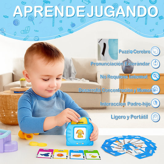 Lector de tarjetas interactivas que fortalecen la memoria y la concentración, tu pequeño descubrirá un mundo nuevo mientras juega.