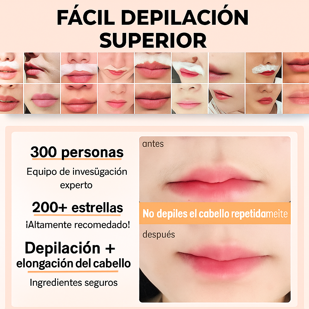Elimina vellos faciales sin dolor de forma rápida