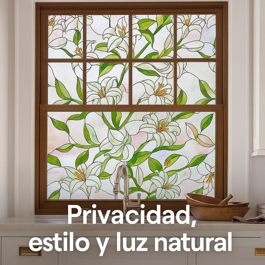 Vinilo adhesivo tipo vitral, renueva cada espacio de tu hogar!!