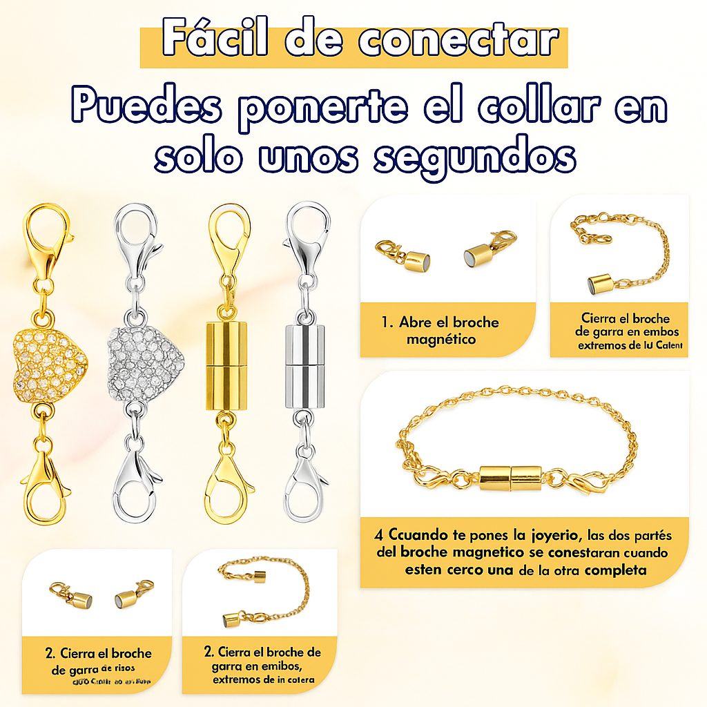 Cierres y broches magnéticos para collares Kit x 10 unds