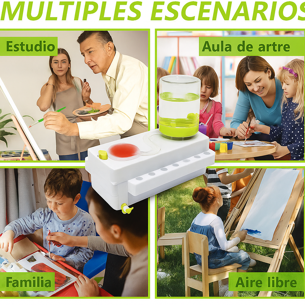 Lava tus pinceles fácil y rápido con solo presionar un botón + LLEVA GRATIS cortador de círculos
