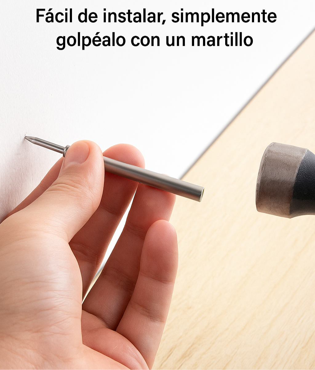 Instalaciones invisibles, sin marcas con el Kit de 50 clavos doble punta