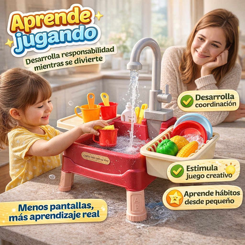 El lavaplatos que hace circular agua de verdad ✨