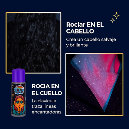 Spray de brillo corporal de larga duración y brillo.