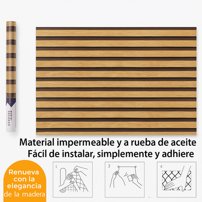Papel tapiz adhesivo x 10 mts: Transforma tus espacios con la elegancia de la madera