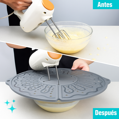 Evita manchas, protege tus manos y deja tu cocina impecable sin esfuerzo: Pantalla de silicona contra salpicaduras para sartén