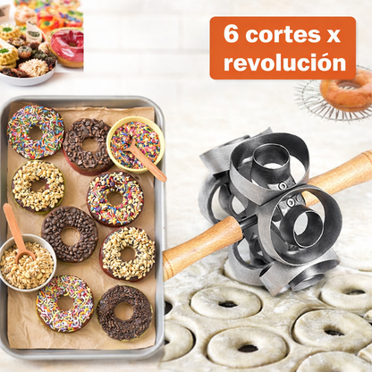 Rueda, corta y disfruta. ¡Donuts al instante!🍩⚡con nuestro rodillo para donuts OneRoll®+100 recetas GRATIS