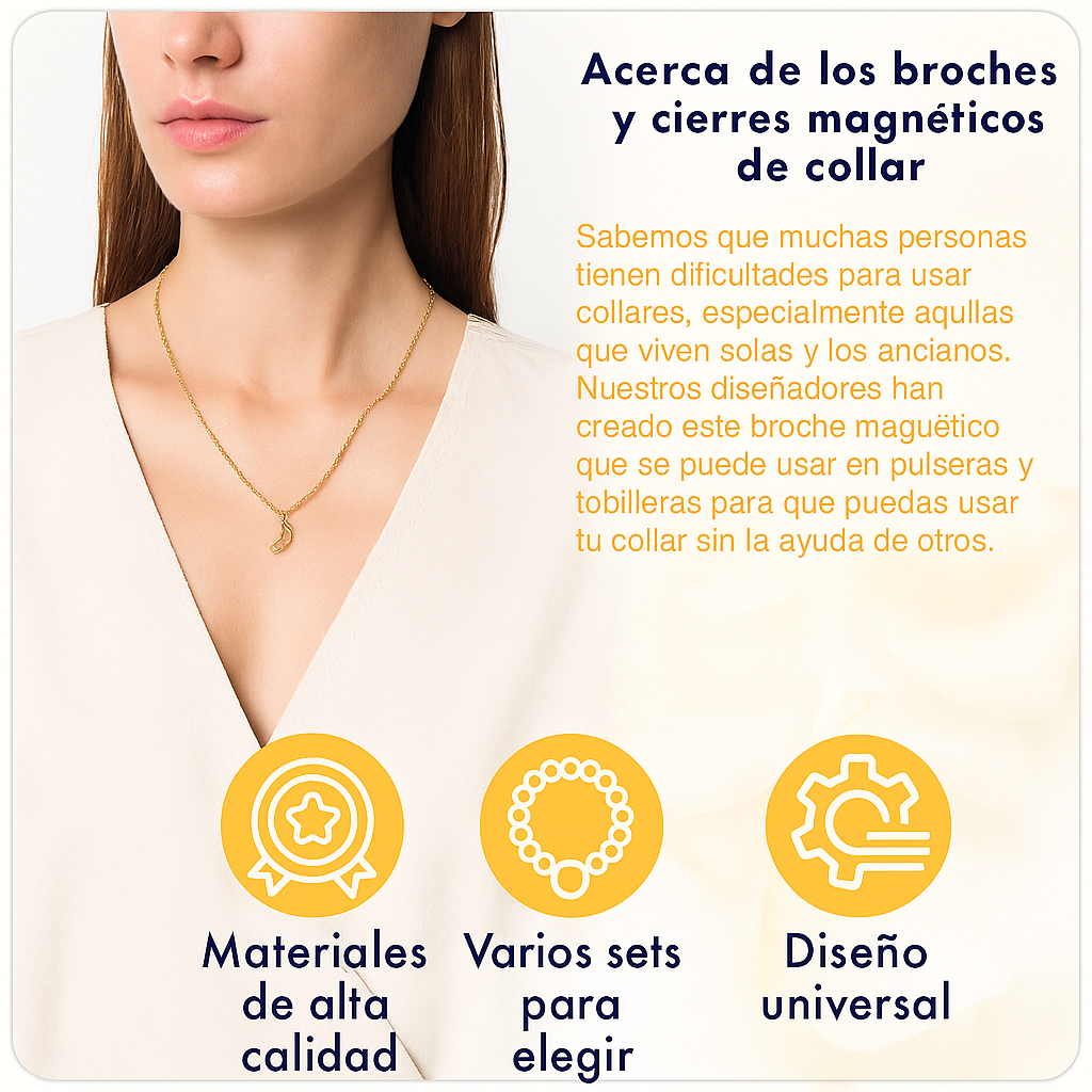 Cierres y broches magnéticos para collares Kit x 10 unds
