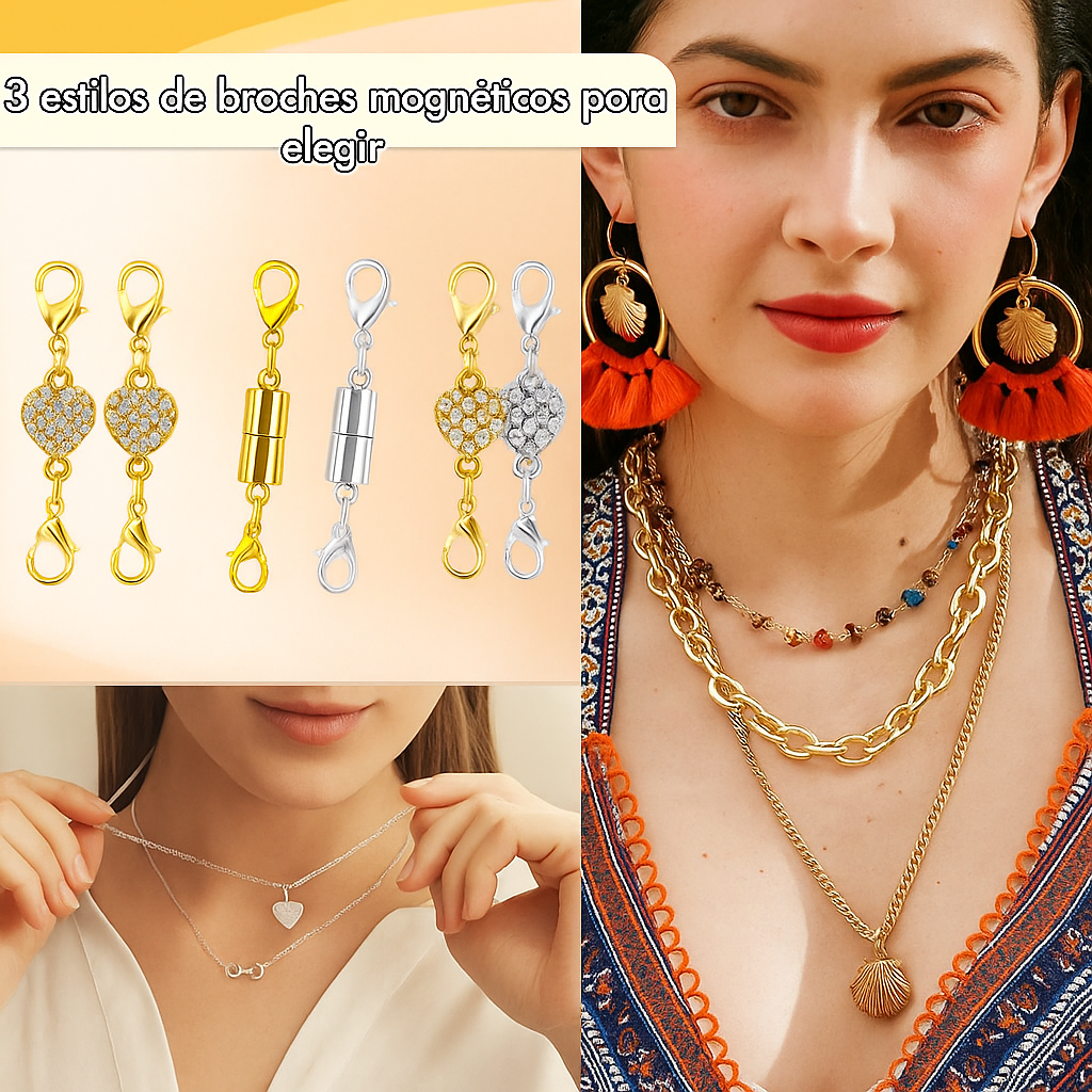 Cierres y broches magnéticos para collares Kit x 10 unds