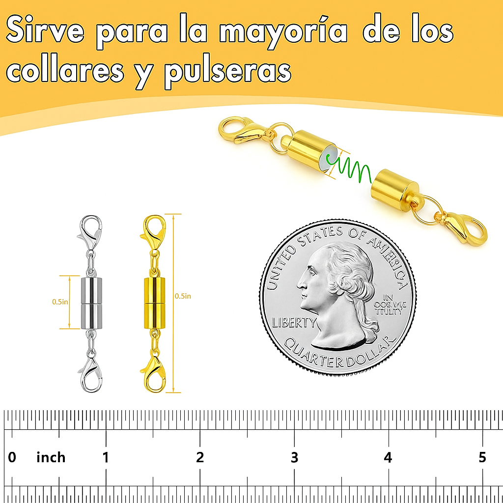 Cierres y broches magnéticos para collares Kit x 10 unds