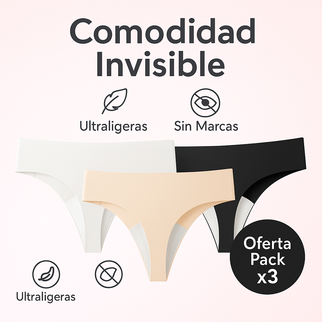 ¡Sin camello, sin marcas de pantys y sin sudoración! Pack x3