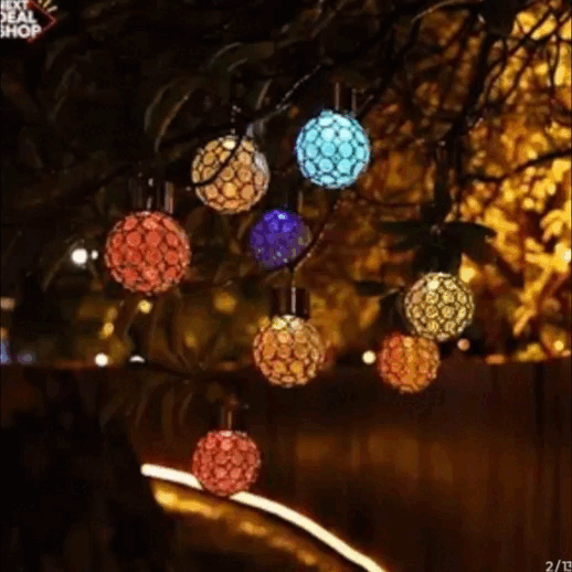 Bola de Cristal con luz solar que Ilumina tus Noches con 7 Colores ¡Sin Cables!