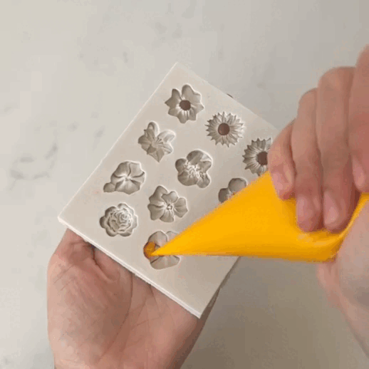 Kit moldes mini flores x4