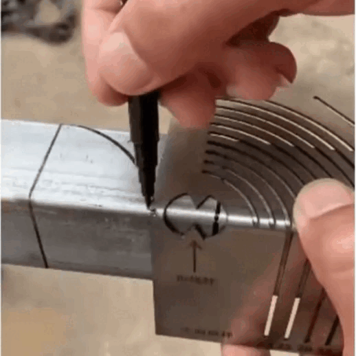ÁnguloPRO™ - Guía de Marcado para Inglete 45°, Ángulo 90° y Curvas en Tubo Metálico