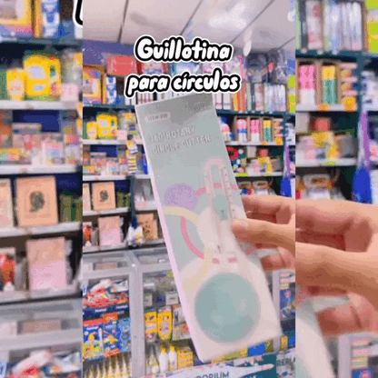 ¿ Todavía cortando círculos con tijeras?  El NUEVO cortador de papel te permite cortar círculos perfectos en todo momento, ¡y de cualquier tamaño!