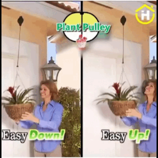 🌳Juego de poleas para plantas, macetas, cestas de jardín y comederos para pájaros, Set x 2