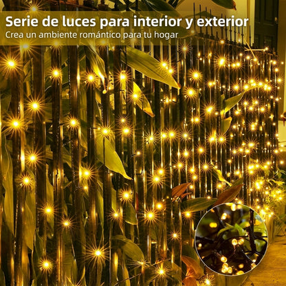 NaviLuz Solar™ – Guirnalda de Luces LED Solares 200 Bombillos, 20 Metros, con Control Remoto