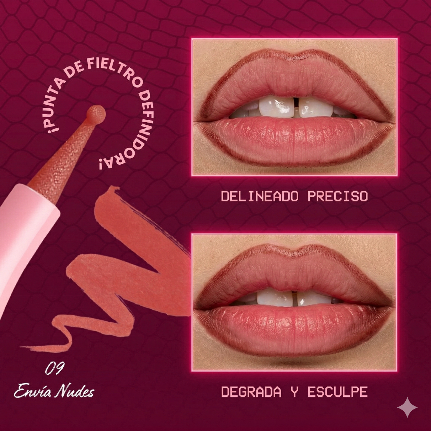 Define tus labios con precisión y duración extrema, ¡sin transferencias ni retoques! Este es el secreto para una boca impactante.💄