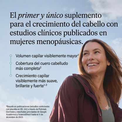 Cabello visiblemente más grueso, más abundante y más fuerte en 3 a 6 meses