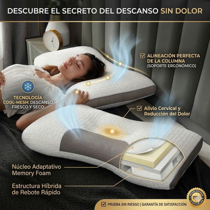 DESCUBRE LA ALMOHADA HÍBRIDA: SOPORTE ADAPTATIVO QUE ELIMINA EL DOLOR.