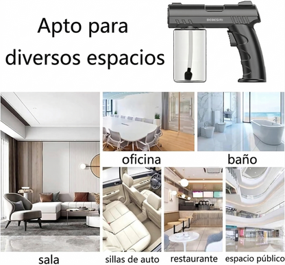 Limpieza profunda y desinfección al 99.9%: Sin químicos tóxicos y sin mojar tus superficies con la pistola automatizada de Luz UV