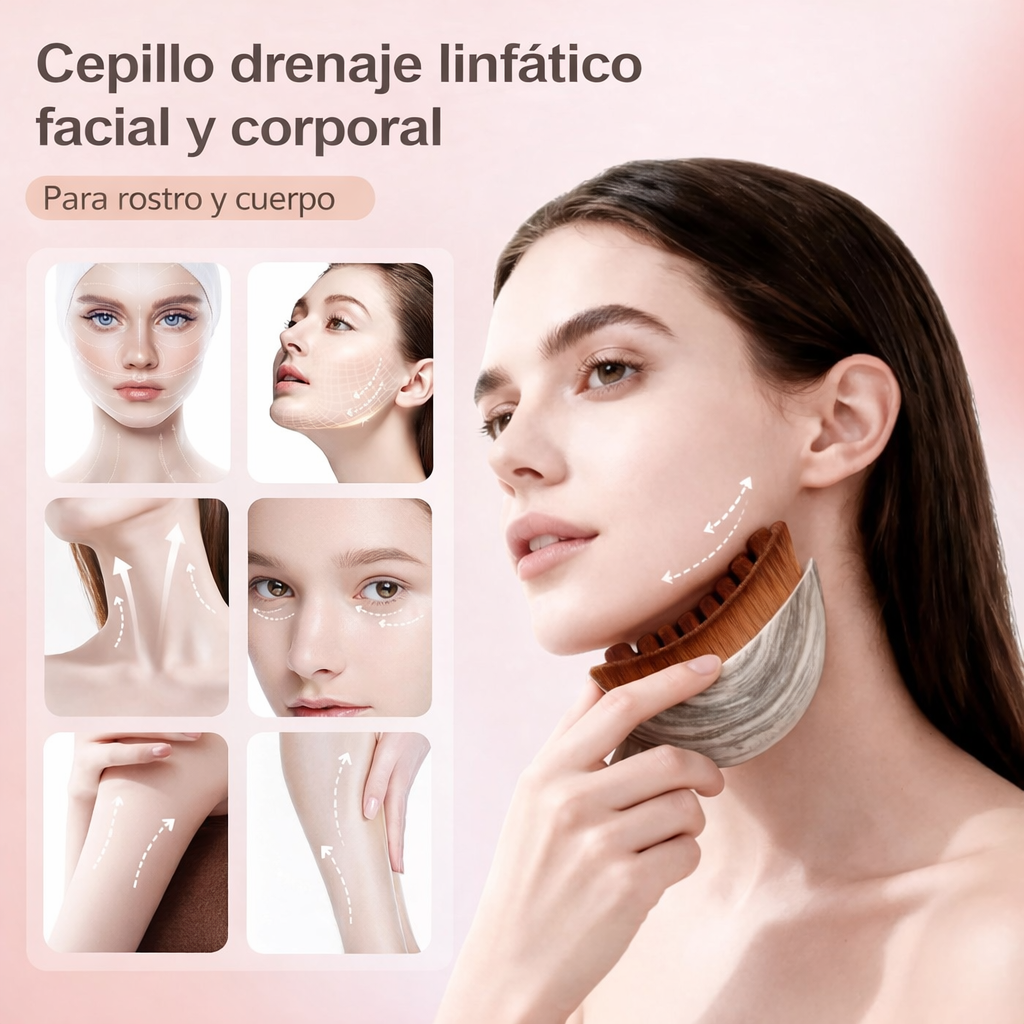 Cepillo de masaje linfático + VIDEO INSTRUCCIONES DE USO