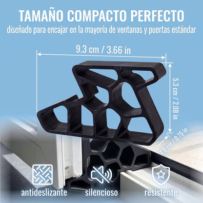 RielStop™ – Tope Antiportazos para Ventanas y Puertas | Sin Taladro Set X3 unidades
