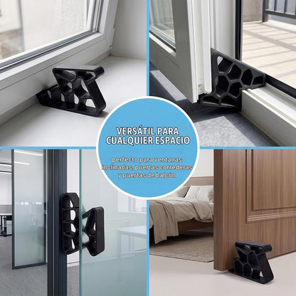 RielStop™ – Tope Antiportazos para Ventanas y Puertas | Sin Taladro Set X3 unidades