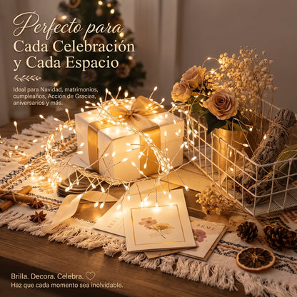 Guirnalda LED Ramificada 20m x600 Luces - Decoración Navideña