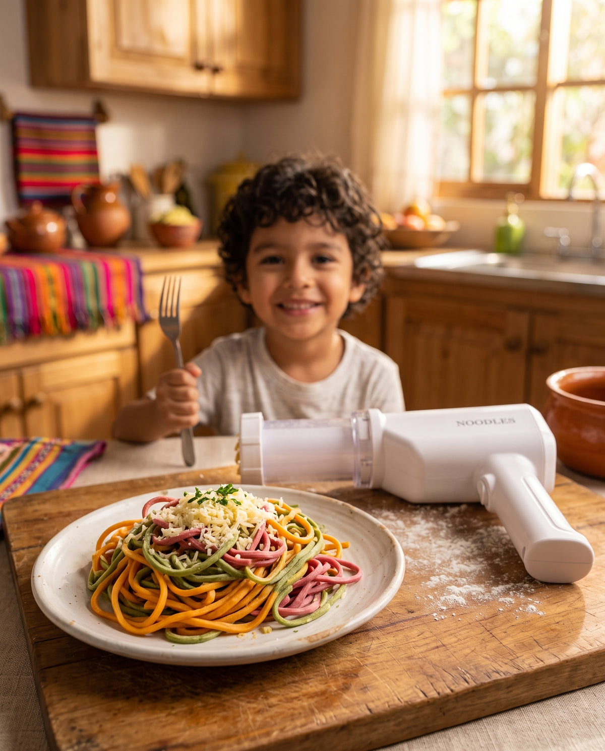FideoColor™ – Máquina para Hacer Fideos de Verduras Caseros