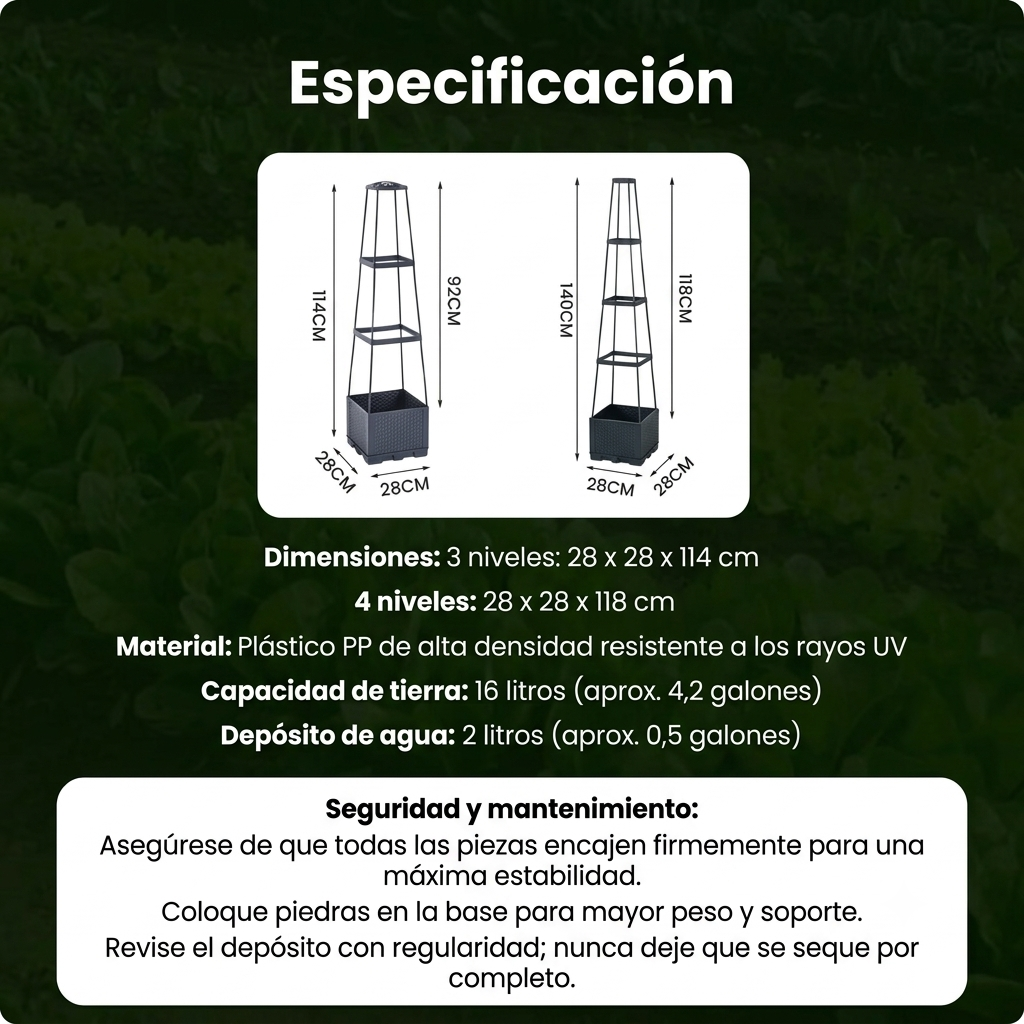 Macetero con enrejado y autoriego!!