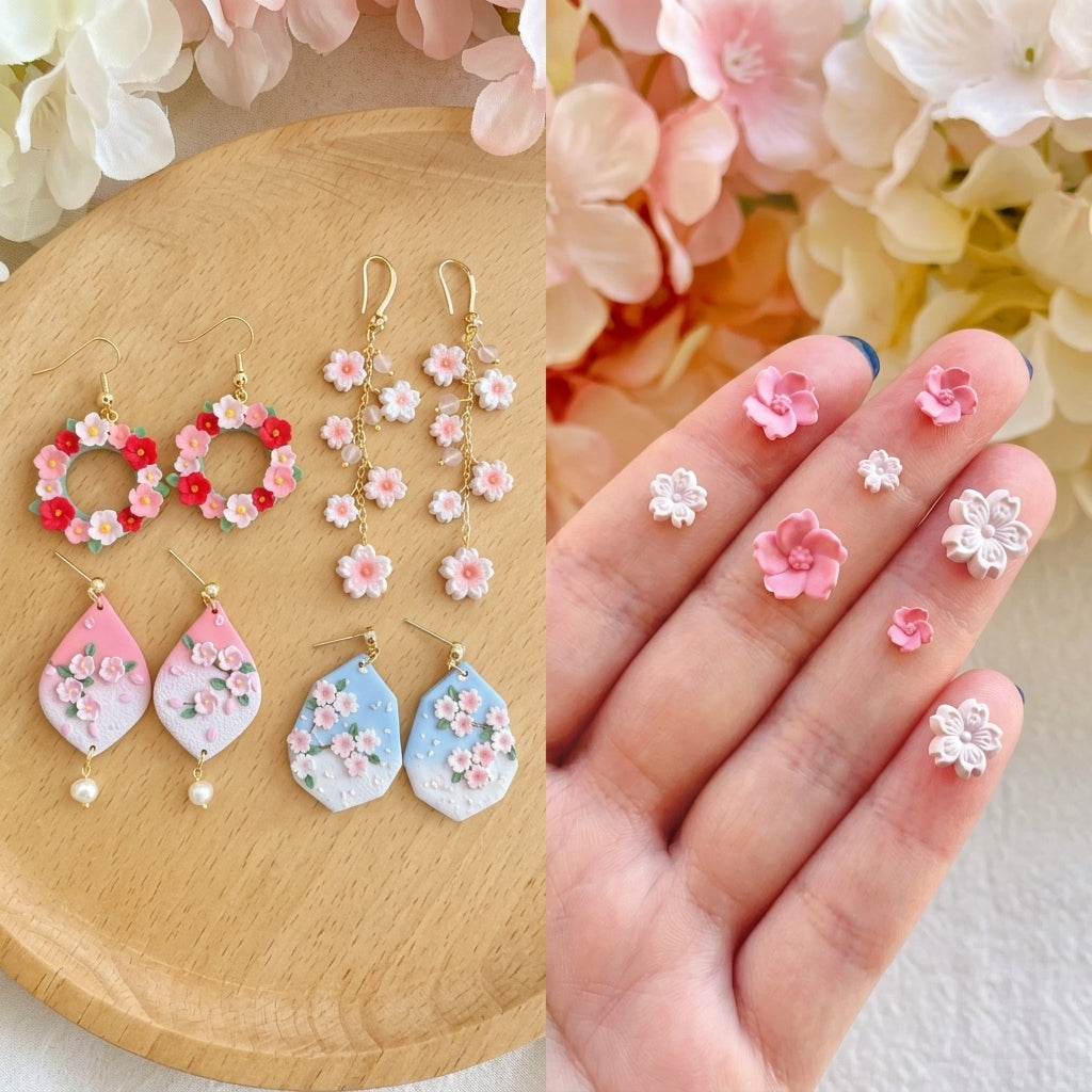 Kit de Moldes de Silicona X4  para Mini Flores – Porcelanicrón, Resina y Fondant