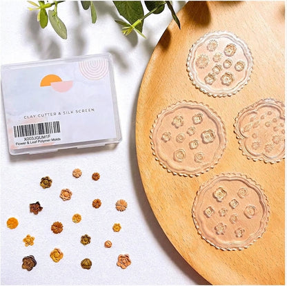 Kit de Moldes de Silicona X4  para Mini Flores – Porcelanicrón, Resina y Fondant