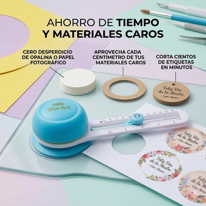 Círculos perfectos en segundos: El cortador giratorio 360° con 15 tamaños en uno — de 10 a 32 cm.
