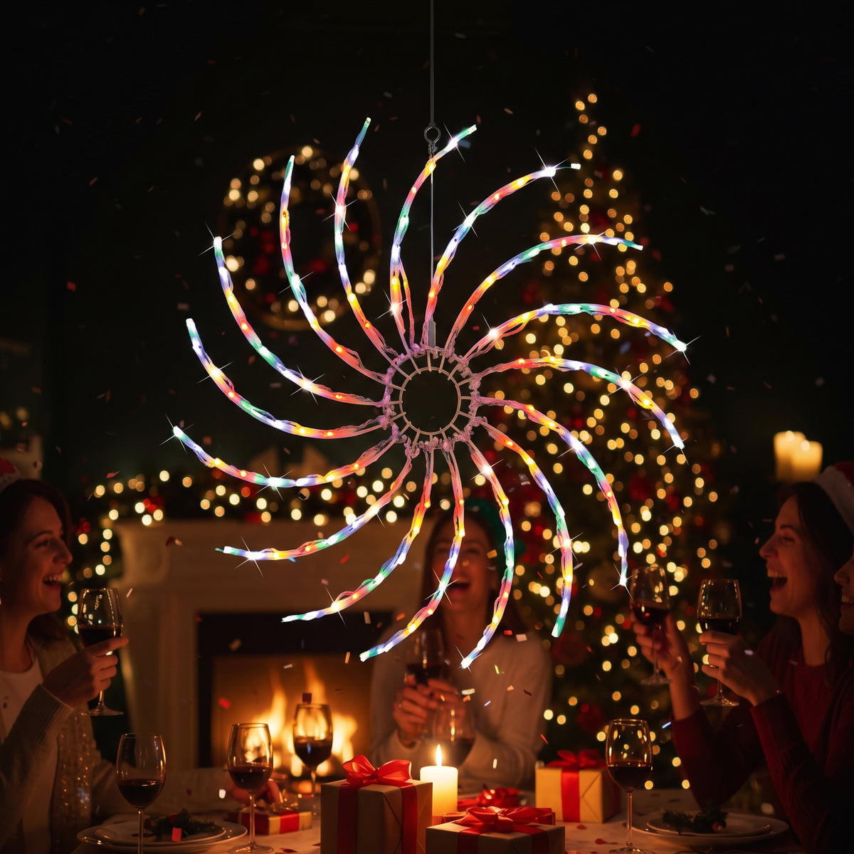 La pared más vacía de tu casa, la protagonista de esta Navidad: EspiraLuz™ · Luz LED en espiral 3D de 70 cm
