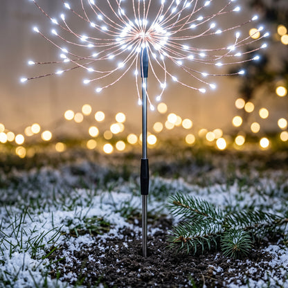 Luces Solares Navideñas x6 - Efecto Fuegos Artificiales para Jardín