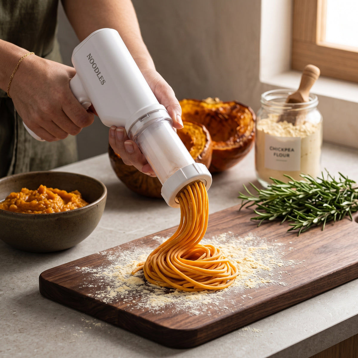 FideoColor™ – Máquina para Hacer Fideos de Verduras Caseros