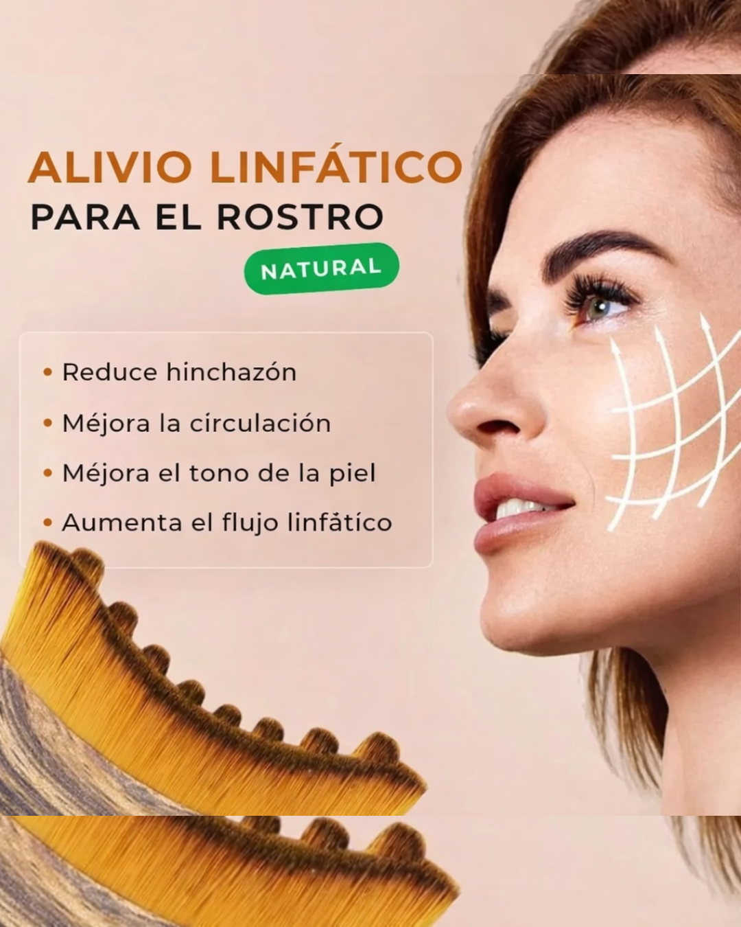 Cepillo de masaje linfático + VIDEO INSTRUCCIONES DE USO