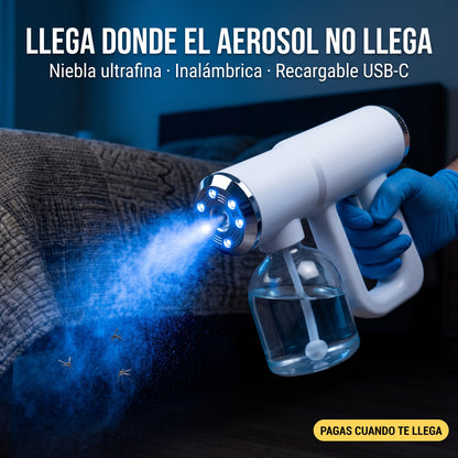 NieblaPro™ – Pistola de Niebla Inalámbrica para Fumigar Zancudos y Plagas en Casa