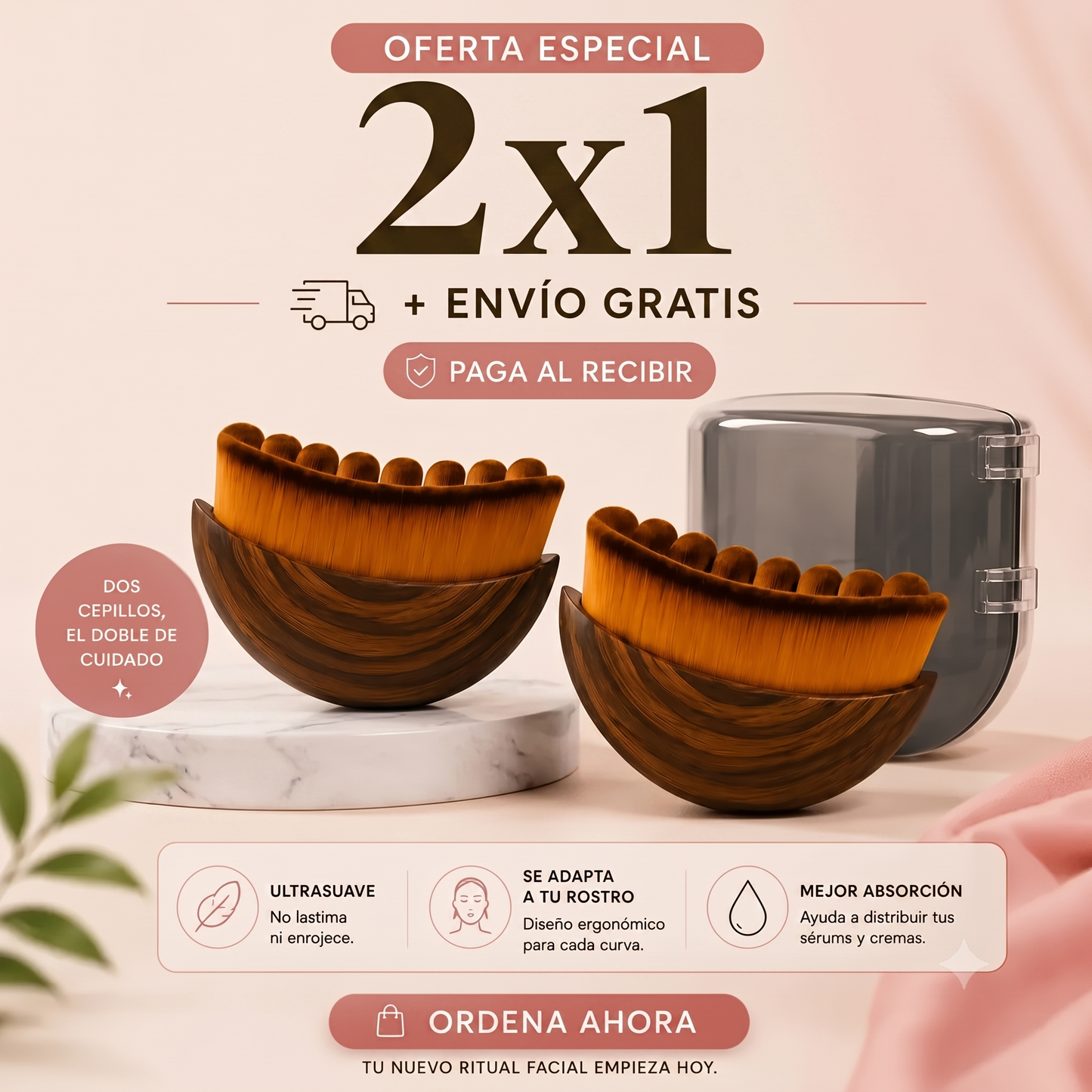 Cepillo de masaje linfático 2x1 + VIDEO INSTRUCCIONES DE USO (Copia)