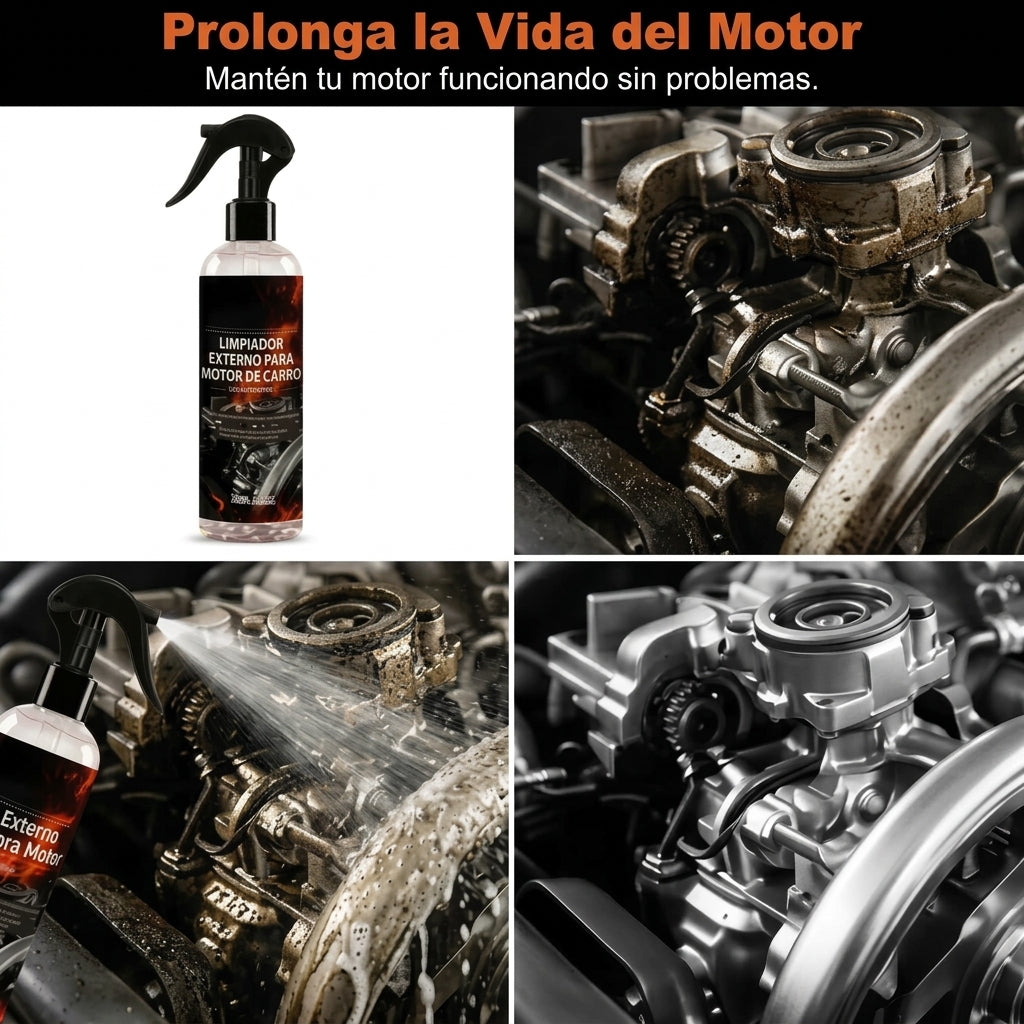 MotorClean Xpress™ – Spray Limpiador de Motor Sin Agua