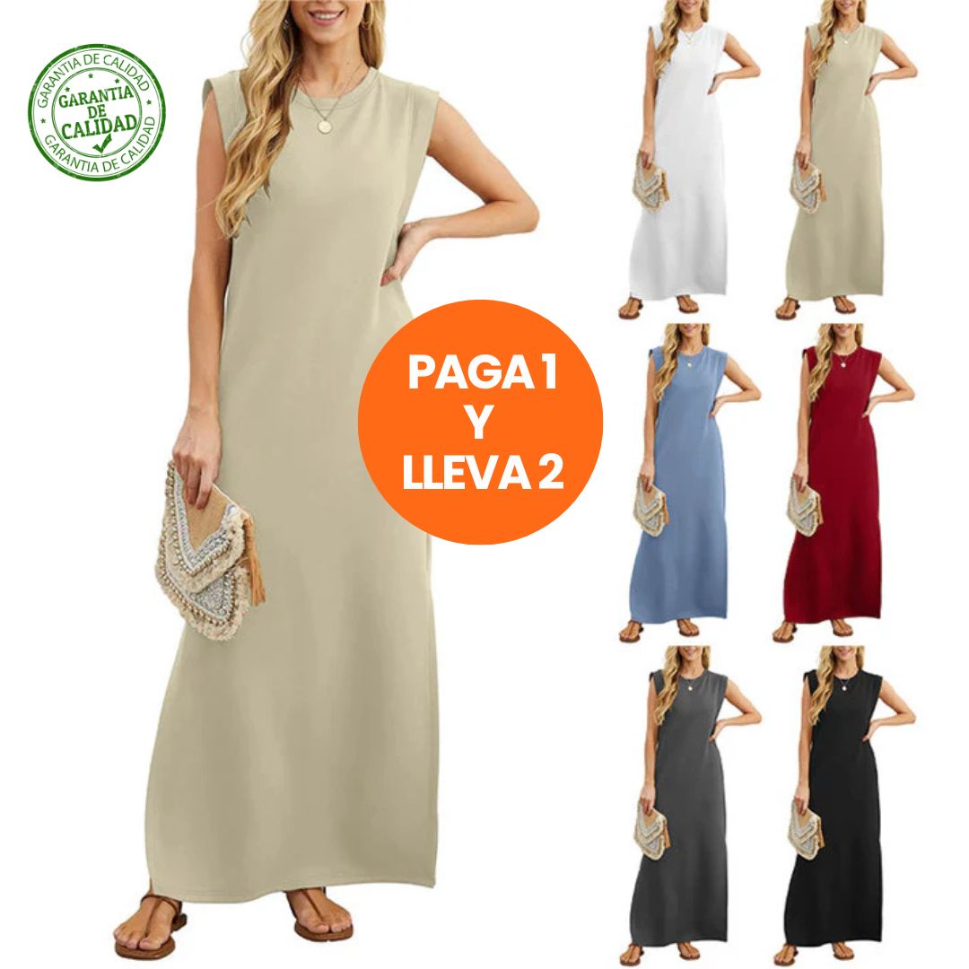 🌟2X1 Descubre la Elegancia Sin Esfuerzo con el Vestido Casual Sin Arrugas!!