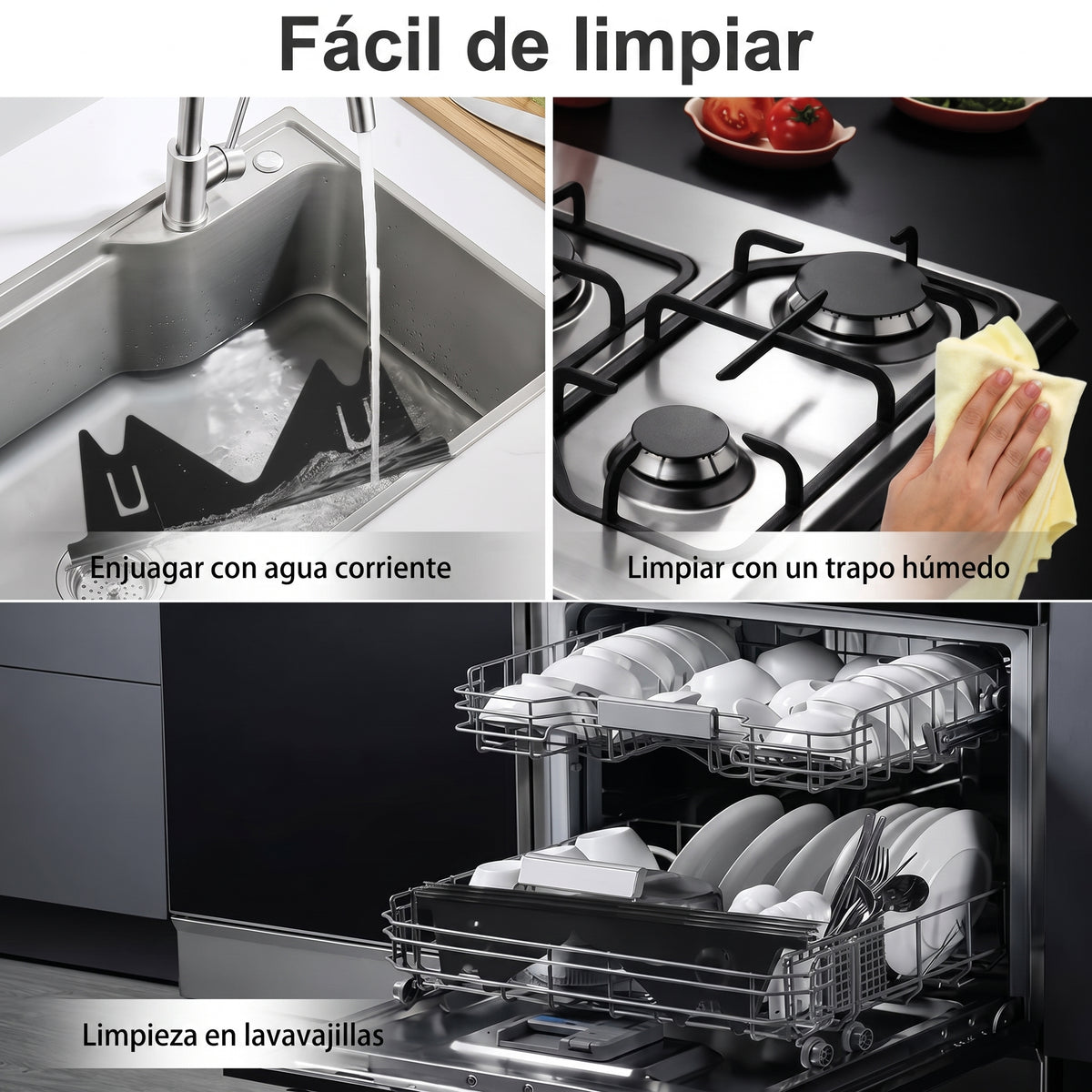 SelloInox™ – Cubre Espacios de Cocina en Acero Inoxidable SET X 2