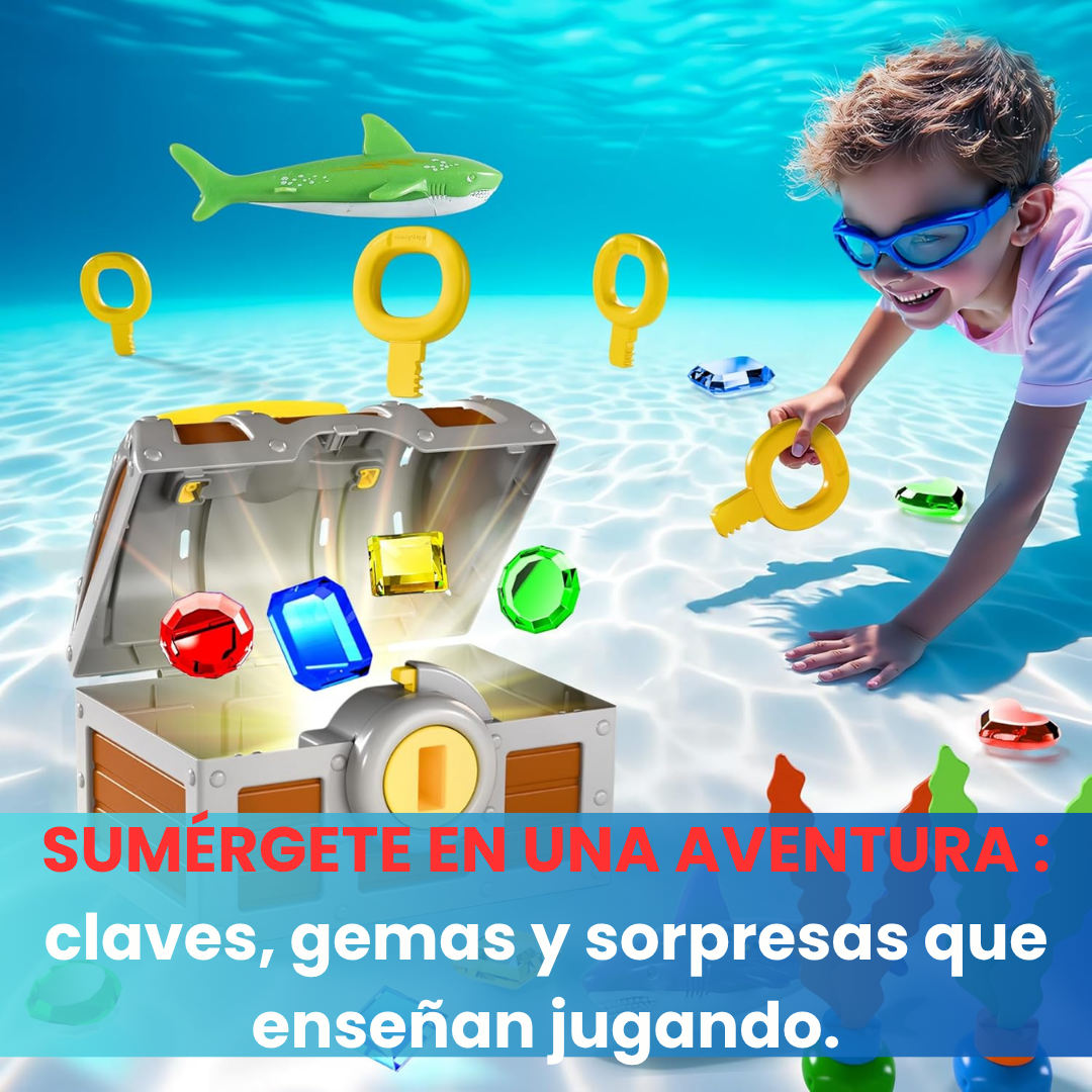 Cofre del Tesoro Acuático: Diversión y aprendizaje para peques y grandes en el agua