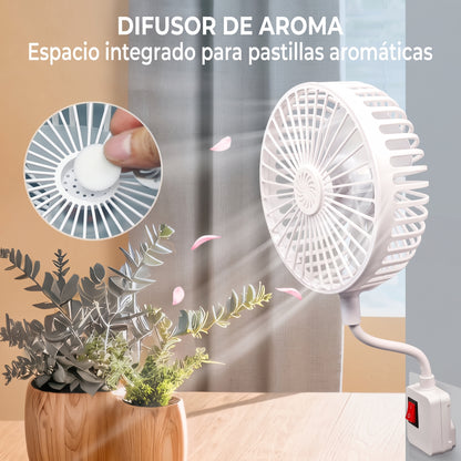 FlexiBrisa™ – Mini Ventilador Flexible de Enchufe