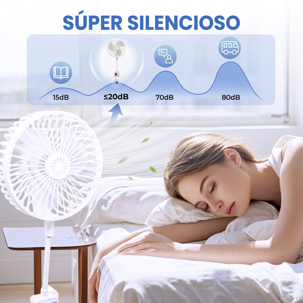 FlexiBrisa™ – Mini Ventilador Flexible de Enchufe