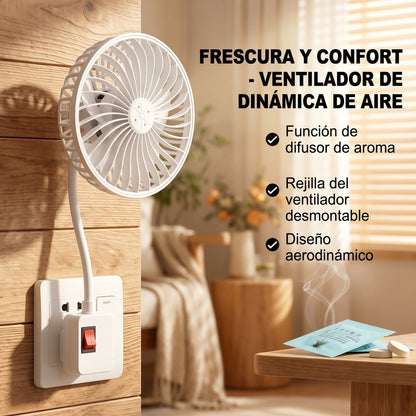 FlexiBrisa™ – Mini Ventilador Flexible de Enchufe