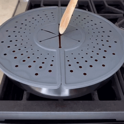 Evita manchas, protege tus manos y deja tu cocina impecable sin esfuerzo: Pantalla de silicona contra salpicaduras para sartén