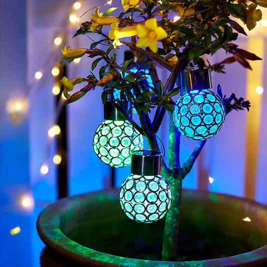 Bola de Cristal con luz solar que Ilumina tus Noches con 7 Colores ¡Sin Cables!